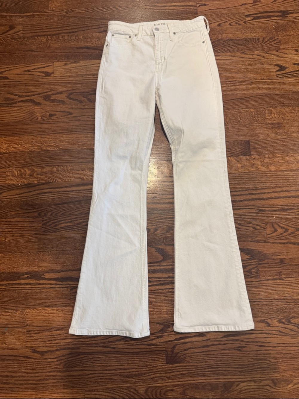 J Crew Skinny Flare in White Size 27